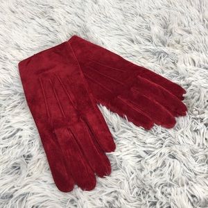 Aris Red Leather Gloves